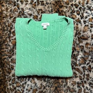 St. John's Bay Mint V-Neck Sweater